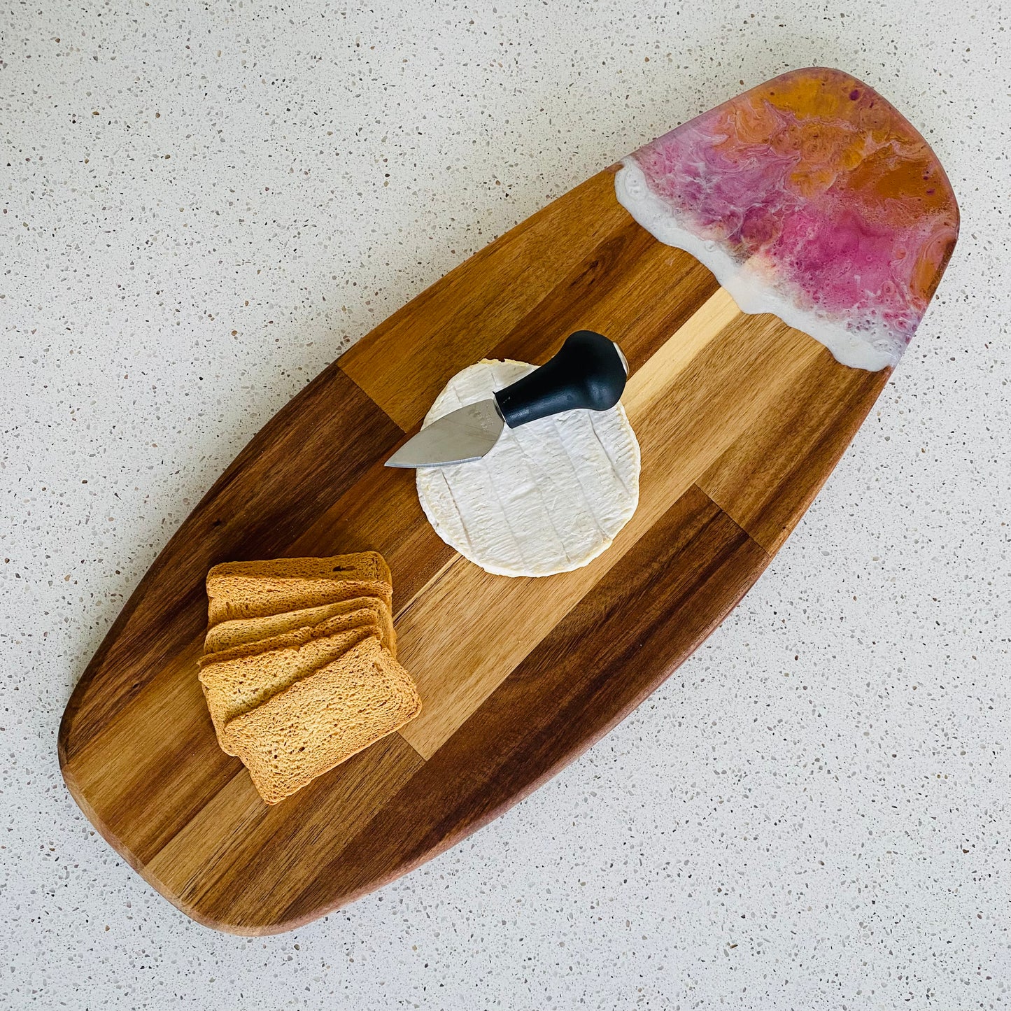 Borrelplank pink/orange dip(groot)
