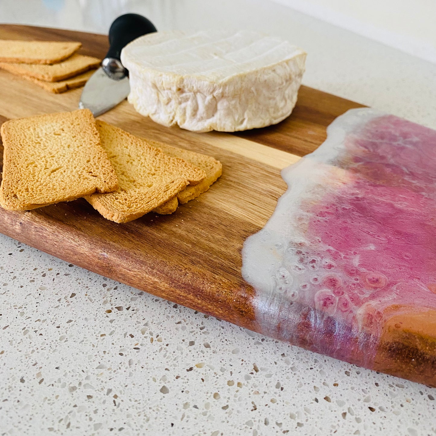 Borrelplank pink/orange dip(groot)